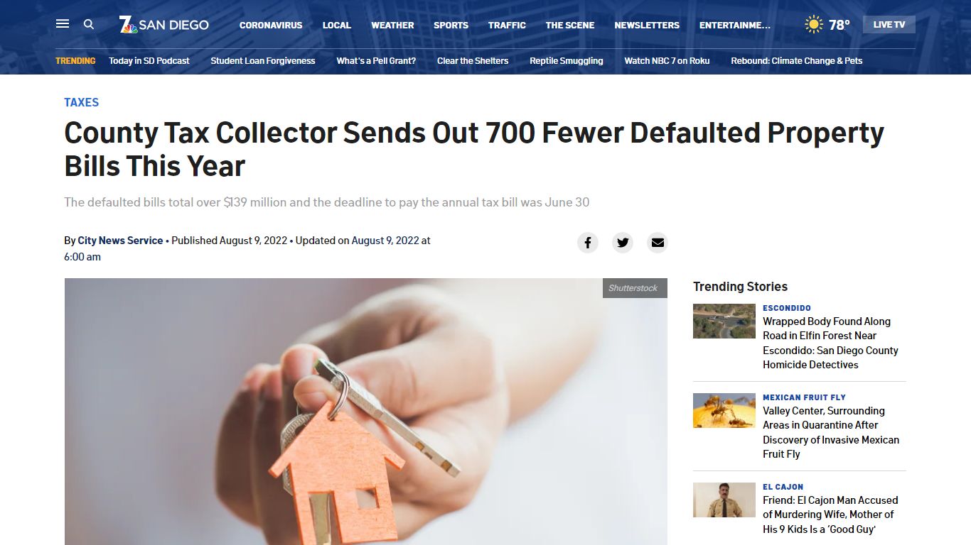 County Tax Collector Sends Out 700 Fewer Defaulted Property Bills This ...